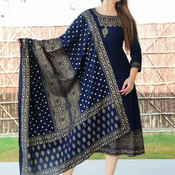 SIPET Women Floral Printed Regular Kurta with Pyjamas & With Dupatta-image-7