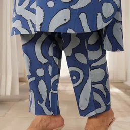 TARA-C-TARA Abstract-Printed Pure Cotton Tunic With Trouser Co-Ords image 3
