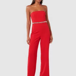 Forever New Women Strapless Off-Shoulder Basic Jumpsuit-picture-32