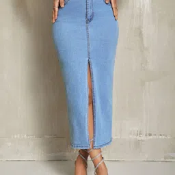 dolsia High-Rise Front Silt Pencil Midi Skirt-picture-1