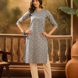 RangDeep Women Floral Printed Asymmetric Kurta-14