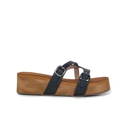 Shezone Open Toe Wedge Heel Sandals with Buckles image 4