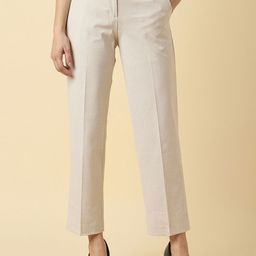 Allen Solly Woman Textured Formal Trousers-picture-8
