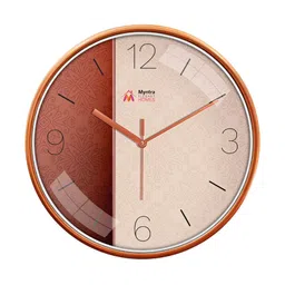 Myntra Elegant Homes White & Gold-Toned Textured Contemporary Wall Clock-image-62