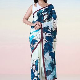 navyasa by liva Abstract Print Pure Crepe Saree-image-11