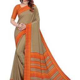 VIMLA Ethnic Motifs Printed Pure Crepe Saree-image-55