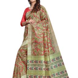 Anouk Beige & Red Floral Printed Saree-image-22