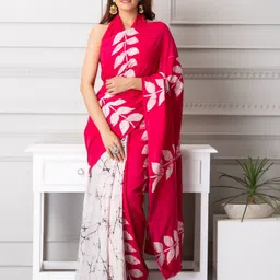 TROPWEAR Ethnic Motifs Printed Pure Cotton Block Print Saree-10