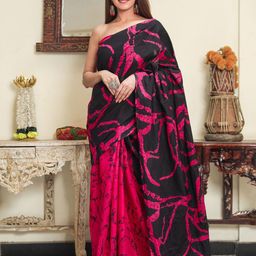 clothonus Ethnic Motifs Pure Cotton Block Print Saree-image-17