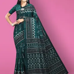 Jevi Prints Ethnic Motifs Pure Cotton Block Print Saree-picture-11