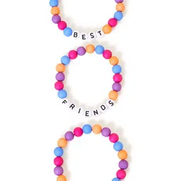 Accessorize Girls Set of 3 Beaded Elasticated Bracelets-image-94