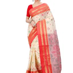 DipDiya Ethnic Motifs Woven Design Pure Cotton Taant Saree-picture-12