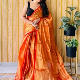 Anouk Tissue Celebrity Saree Saree-image-28