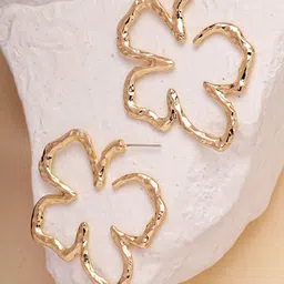 Bohey by KARATCART Gold-Plated Contemporary Drop Earrings-7