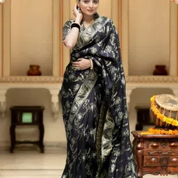 PHEASANT Ethnic Motifs Zari  Banarasi Saree-picture-38