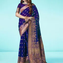KALINI Ethnic Woven Design Zari Art Silk Banarasi Saree-picture-31