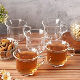 Aura Transparent 6 Pieces Glossy Glass Cups-54