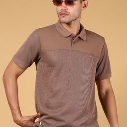 V-Mart Men Self Design Polo Collar Cotton T-shirt-picture-19