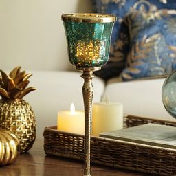 Pure Home and Living Green & Gold-Toned Candle Holder-picture-33