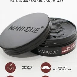 MANCODE Extra Strong Hold Beard & Mustache Wax- 50 g image 4