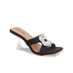 Retro Walk Embellished Block Mules image 2