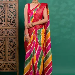 KCPC BANDHANI Women Red Sarees-picture-30