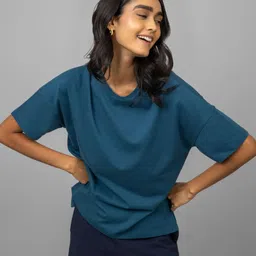 necesera Oversized Pure Cotton Lounge T-shirt-picture-23