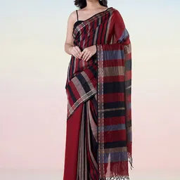 navyasa by liva Striped Print Saree-picture-18