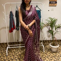 RADHA LAKSHMI Bandhani Printed Pure Cotton Ikat Saree-image-28