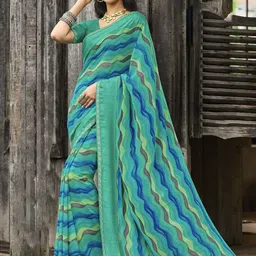LaxmipatiEmbroideredLeheriya Saree-image-29