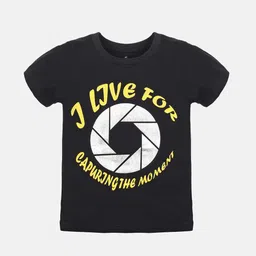 KiddoPanti Boys Black Printed T-shirt-image-62