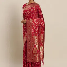 DIVASTRI Woven Design Zari Banarasi Saree-picture-20