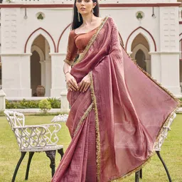 Tikhi Imli Sequinned Organza Saree-image-51