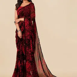 MIRCHI FASHION Floral Printed Sequinned Saree-picture-25