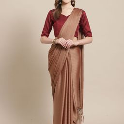 Anouk Striped Zari Saree-image-10
