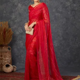 KALINI Striped Pure Georgette Saree-picture-18