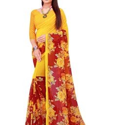 Florence Floral Pure Georgette Saree-image-12
