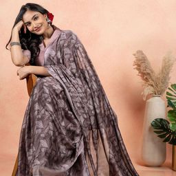 KALINI Geometric Solid Saree-image-56