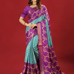 NIRMAL CREATION Floral Zari Saree-image-99
