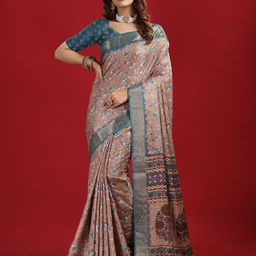 NIRMAL CREATION Floral Printed Zari Saree-image-55