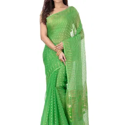 Ruuprekha Ethnic Motifs Woven Design Zari Silk Cotton Jamdani Saree-picture-38