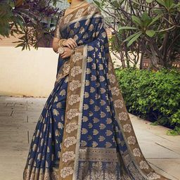 GAJARAI Ethnic Motifs Woven Design Zari Chanderi Saree-picture-18