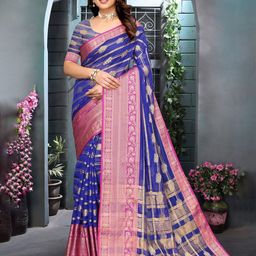 vj fashion Ethnic Woven Design Zari Banarasi Saree-image-59