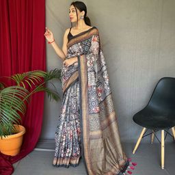 Mitera Ethnic Motifs Printed Saree-picture-42