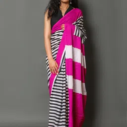 BUTA BUTI Striped Pure Cotton Saree-picture-7