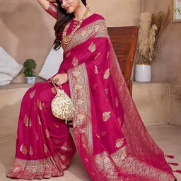 Satrani Woven Design Zari Banarasi Saree-15