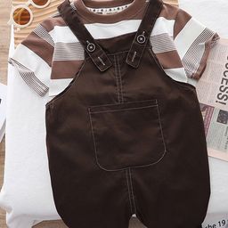 INCLUD Boys Striped T-Shirt With Dungaree-image-93