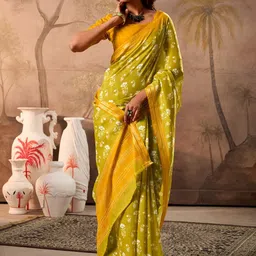 Anouk Ethnic Motifs Printed Zari Saree-picture-5