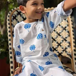 Tura Turi Boys Blue Kurta Sets-18