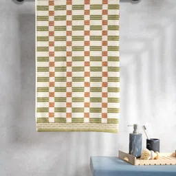 MYTRIDENT Green & White Printed Cotton 550 GSM Bath Towel-image-47